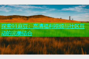 探索91麻豆：高清福利视频与社区互动的完美结合