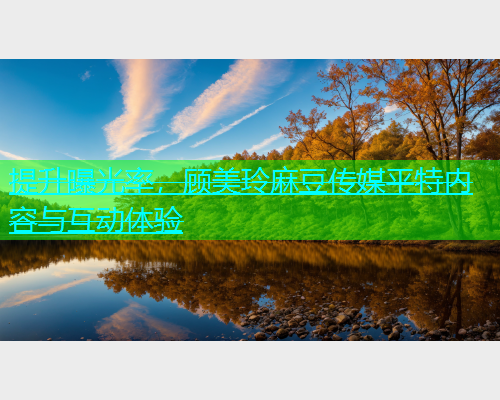 提升曝光率，顾美玲麻豆传媒平特内容与互动体验  第2张